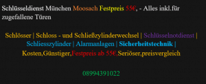Schloss – und Schließzylinderwechsel | Schliesszylinder München | Schlüsseldienst München Moosach